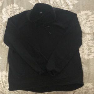 H&M black semi mock hoodie black